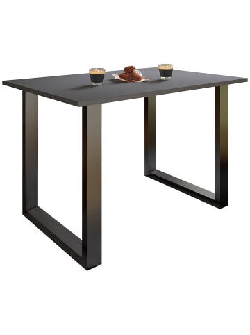 ebuy24 Esstisch XonaU schwarz Anthrazit 140 x 80 cm