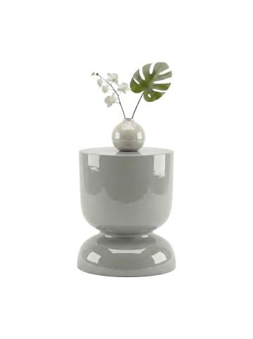 relaxdays Beistelltisch in Hellgrau - (H)46 x (Ø)36 cm