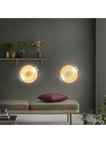 ZMH Wandleuchte LED in weiß 7W modern warmweiß 3000K Schlafzimmerlampe