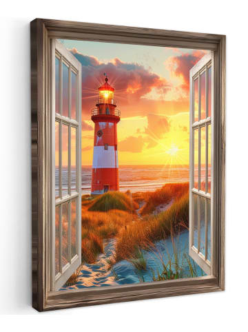 MuchoWow Leinwand Bilder Dunkelorange