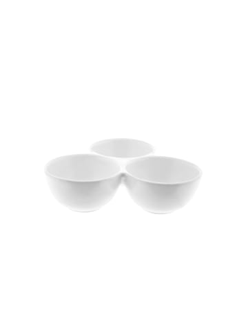 Almina Snackschalen 3er Set aus hochwertigem Porzellan - elegant & funktional in Weiß