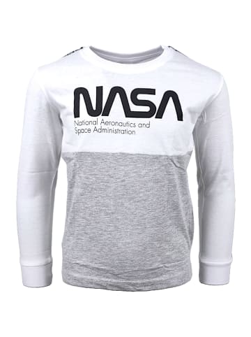 Nasa Langarmshirt NASA in Weiß