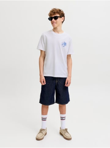 JACK & JONES Junior T-Shirt Kurzarm Jorvacation Bio-Baumwolle in bright white portugal