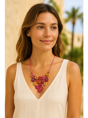 collezione alessandro Kurze Kette " Fiore " in multi