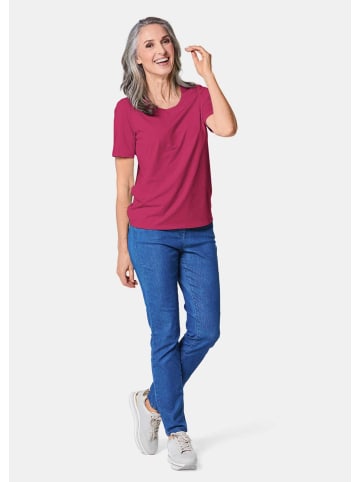 GOLDNER Kurzgröße:  Shirt Gepflegtes Shirt in formstabiler Ware in pink