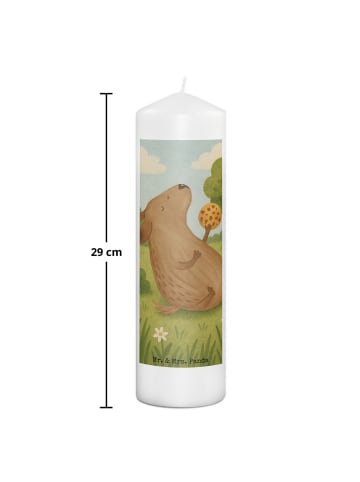 Mr. & Mrs. Panda Wachskerze Hund Keks Design ohne Spruch in Weiß