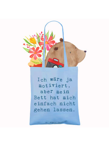 Mr. & Mrs. Panda Shopper Spruch Motivationsbett mit Spruch in Sky Blue