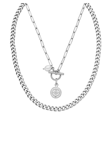 PURELEI 2tlg. Halsketten-Set Makani 55 cm in Silver