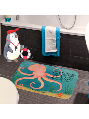 Mr. & Mrs. Panda Badezimmer Matte Tintenfisch Design mit Spruch in Weiß