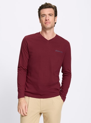 WITT WEIDEN Langarm-Shirt in rauchblau + bordeaux