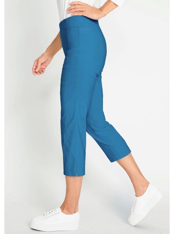 GOLDNER 7/8-Bengalinhose Schlupfhose LOUISA mit Steppnähten in atlantikblau