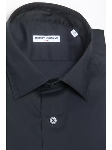 ROBERT FRIEDMAN Schwarz Baumwolle Herren Hemd