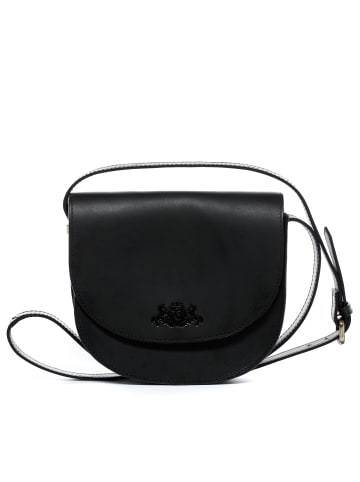 SID & VAIN Leder-Umhängetasche Leder Schultertasche Damen TRISH in schwarz