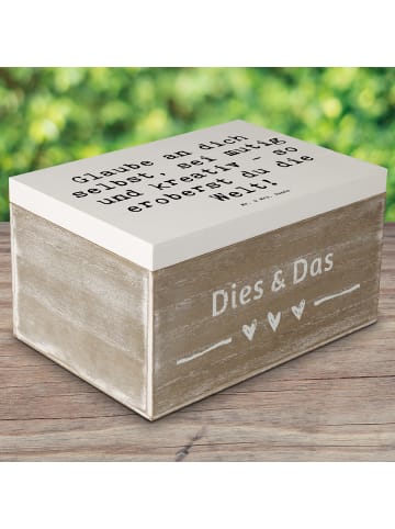 Mr. & Mrs. Panda Geschenkbox Spruch Die Freude an der Kreativitä... in Weiß