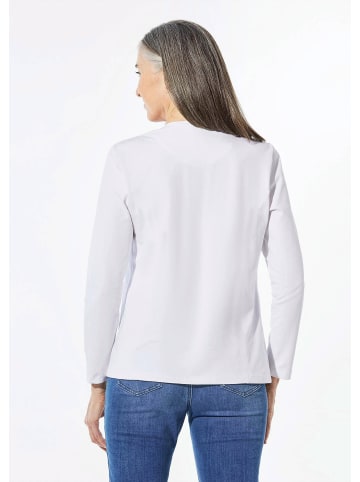 GOLDNER Jerseyjacke mit Pailletten in weiß / gemustert