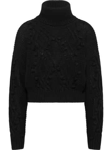 IZIA Damen Strick Rollkragenpullover in Schwarz