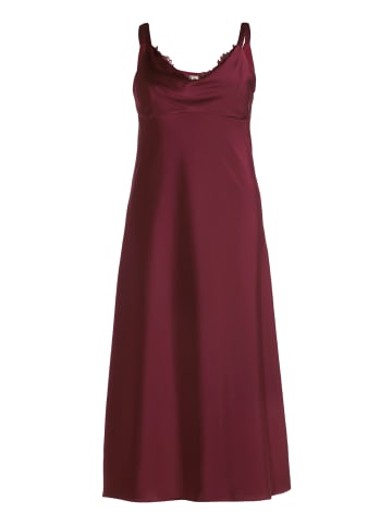 Vera Mont Abendkleid mit Spitzeneinsatz in Deep Dahlia