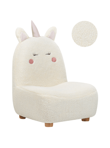 Kindersessel LULEA in Weiß/Braun - (W) 50 x (H) 75 x (L) 54 cm