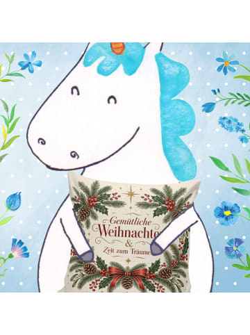 Sofa Kissen Weihnachtsarrangement nostalgisch D... in Weiß
