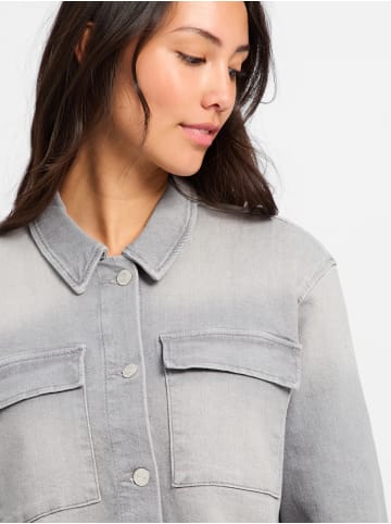 comma Jeansjacke in hellgrau - 0001