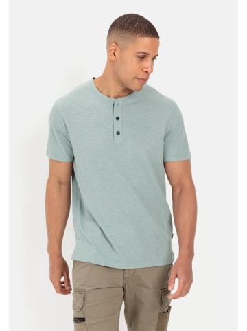 Camel Active Henley-Shirt aus zertifiziertem Organic Cotton in Grün