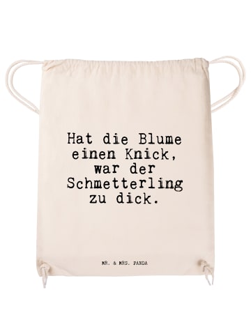 Mr. & Mrs. Panda gym tasche Hat die Blume einen... mit Spruch in Creme