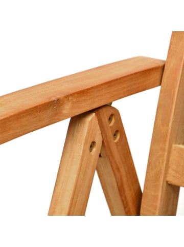 VCM  2er Gartenstuhl Hochlehner Klappstuhl Holz Teak in Braun