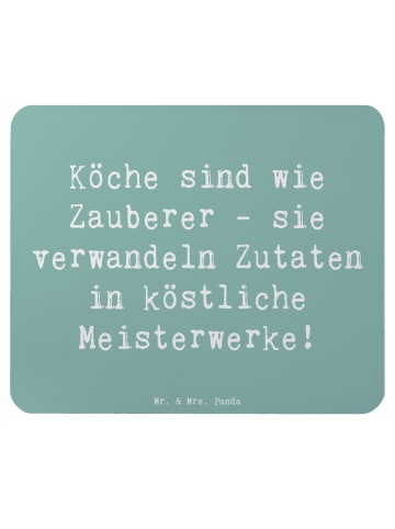 Mr. & Mrs. Panda Mauspad Spruch Koch Zauber mit Spruch in Meeresbrise