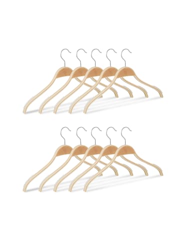 relaxdays 50x Kleiderbügel in Natur