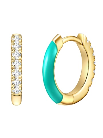 Glanzstücke München Creolen aus Sterling Silber mit Zirkonia in gelbgold
