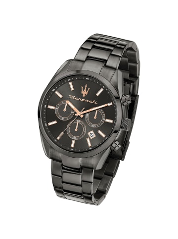 Maserati Multifunktion-Armbanduhr Maserati Attrazione grau groß (ca. 43mm)