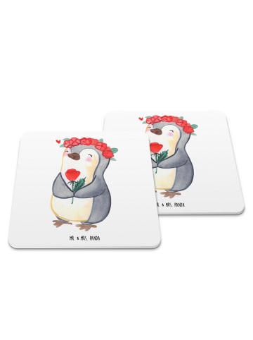 Mr. & Mrs. Panda Untersetzer für Gläser Jungfrau Astrologie ohne... in Weiß