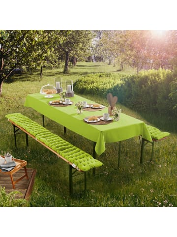 REDBEST Baumwolle Bierbank-Auflage 2er-Pack Seattle in apfelgrün