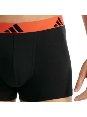 adidas 3er Pack Trunk Active Flex Cotton in Schwarz