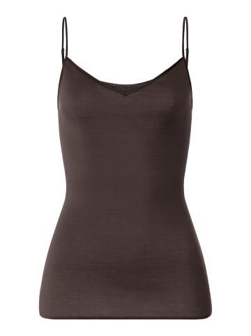 Hanro Spaghettitop Cotton Seamless in dark mocha