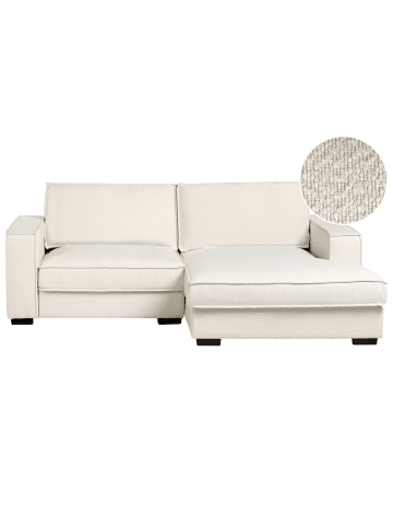 Beliani Ecksofa KOLDING in Beige/Schwarz - (W) 228 x (H) 83 x (L) 152 cm