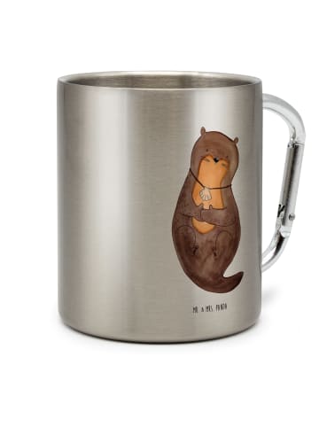 Mr. & Mrs. Panda Thermobecher Otter Muschel ohne Spruch in Silber