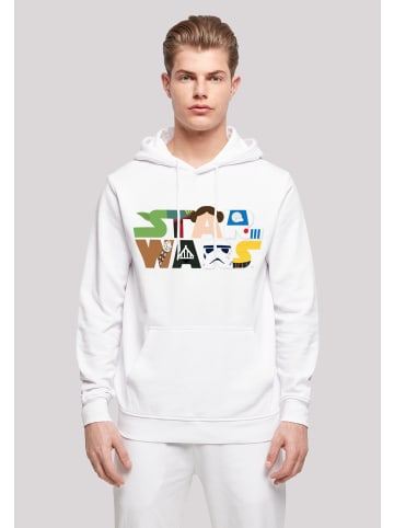 F4NT4STIC Basic Hoodie Star Wars Character Logo in weiß