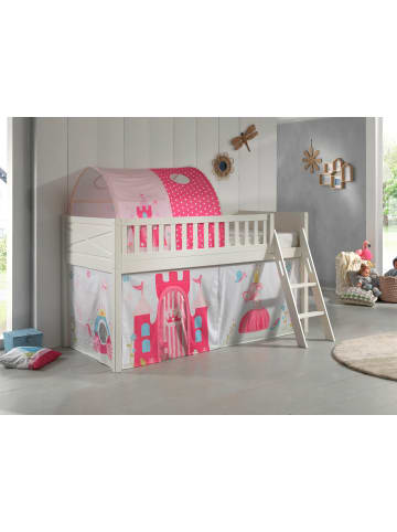 58 aufm Kessel KINDERBETT Karyl 208x114x135 Massivholz Weiß Textilset Princess 2