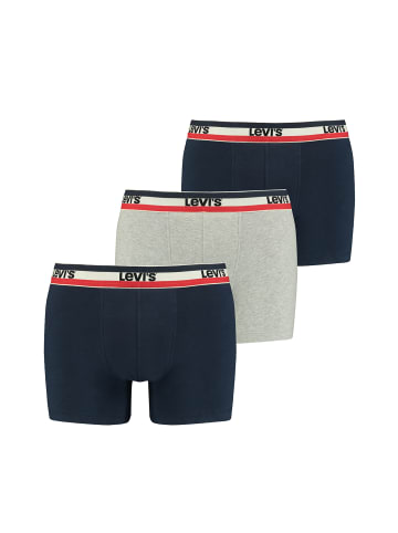 Levi´s Boxershorts LEVIS Men Sprtswr Logo Boxer 3P in Navy / Grey Melange