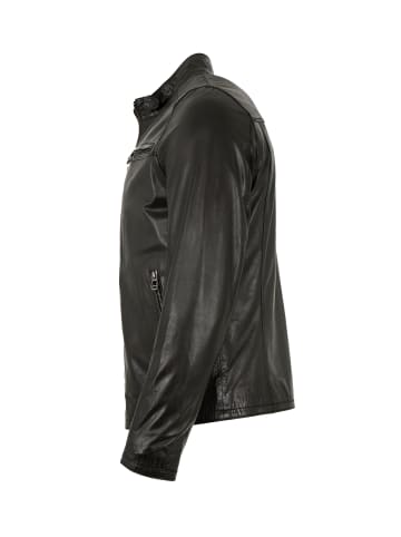 Milestone Lederjacke Lammnappa in Schwarz