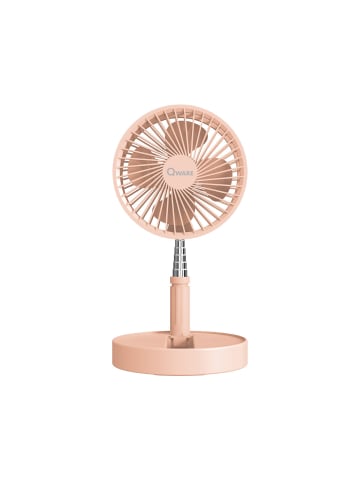 COFI 1453 Qware Tragbarer Mini Tischventilator – kompakter & leiser Ventilator in Rosa