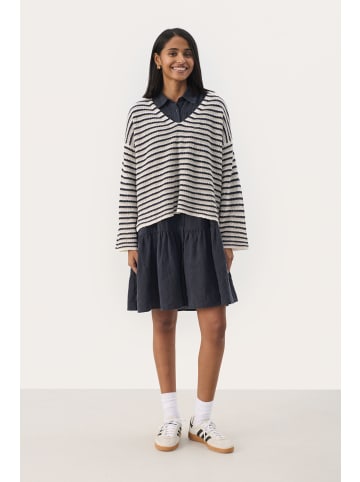 PART TWO Strickpullover NahniPW Gerade Passform in Navy Natural Stripe