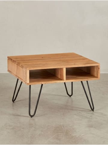 KADIMA DESIGN Couchtisch 60x60x40 cm Massivholz / Metall Design Sofatisch