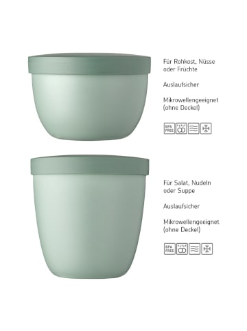 Mepal 2er Set Snackpots Ellipse 350 & 500 ml in Vivid Mauve