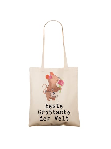 Mr. & Mrs. Panda Strandtasche Maus Beste Großtante der Welt mit ... in Creme