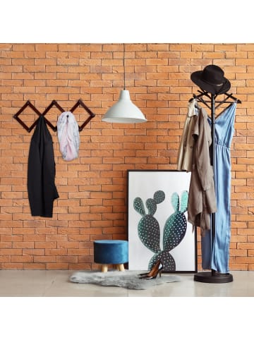 relaxdays 2 x Wandgarderobe in Dunkelbraun