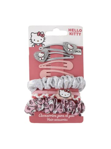 COFI 1453 Hello Kitty 8-Stück Haaraccessoire für Alltag & Party in Mehrfarbig