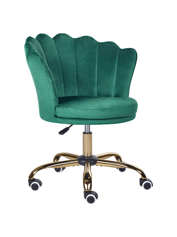 Beliani Bürostuhl MONTICELLO in Grün/Gold/Schwarz - (W) 60 x (H) 79 x (L) 60 cm