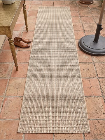 KADIMA DESIGN Outdoor-Teppich VIGOLENO Uni Flachgewebe Wohnzimmer Balkon in Sand